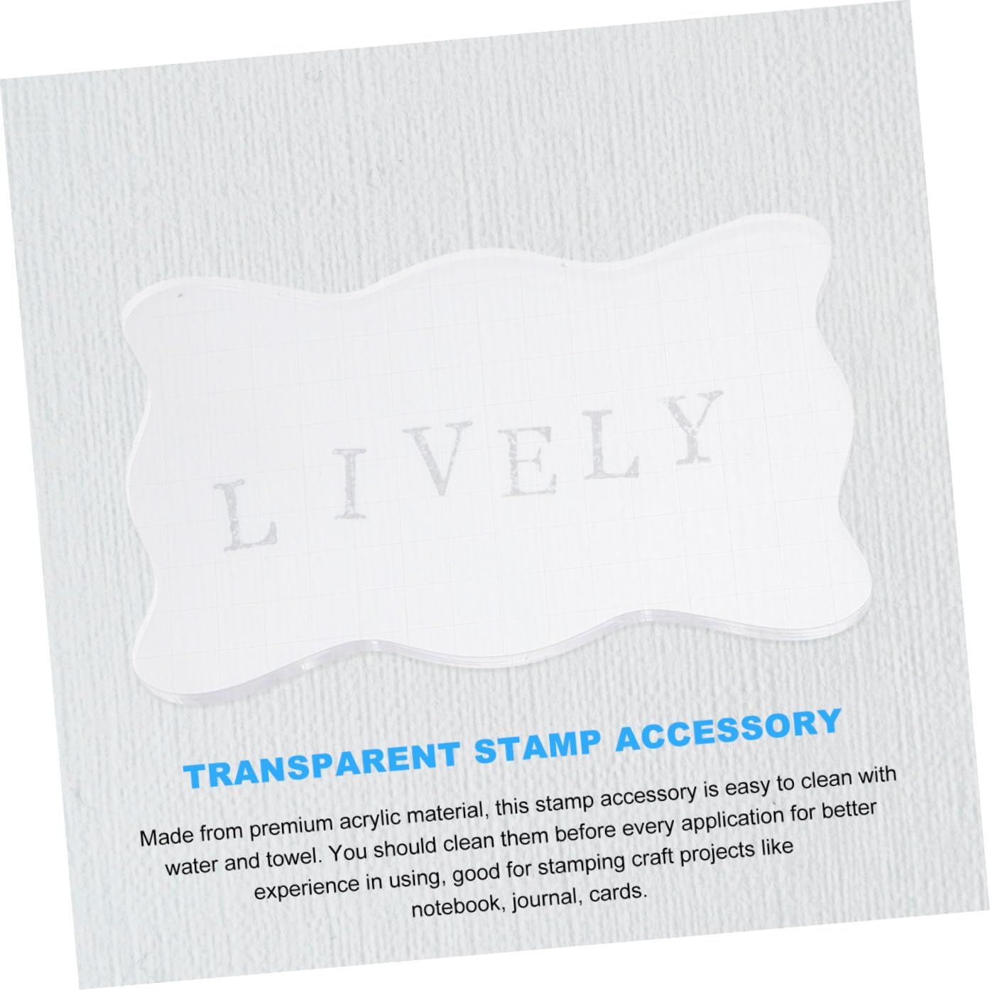 5Pcs Acrylic Stamp Blocks Handle Plate for DIY Craft Positioning