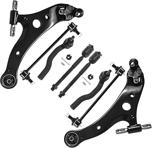 Miniatura 388 de Detroit Axle - Kit de brazos de control de extremo delantero RWD para Dodge Ram 03-06 2500 3500, 2 brazos de control superior con rótula 2 varillas