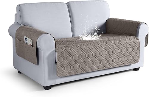 Miniatura 20 de VANSOFY Funda de Sofá, Fundas de Sofá Impermeables Lavables Forro Protector de Muebles Fundas de Asiento de Sofá Antideslizantes para Perros, Azul