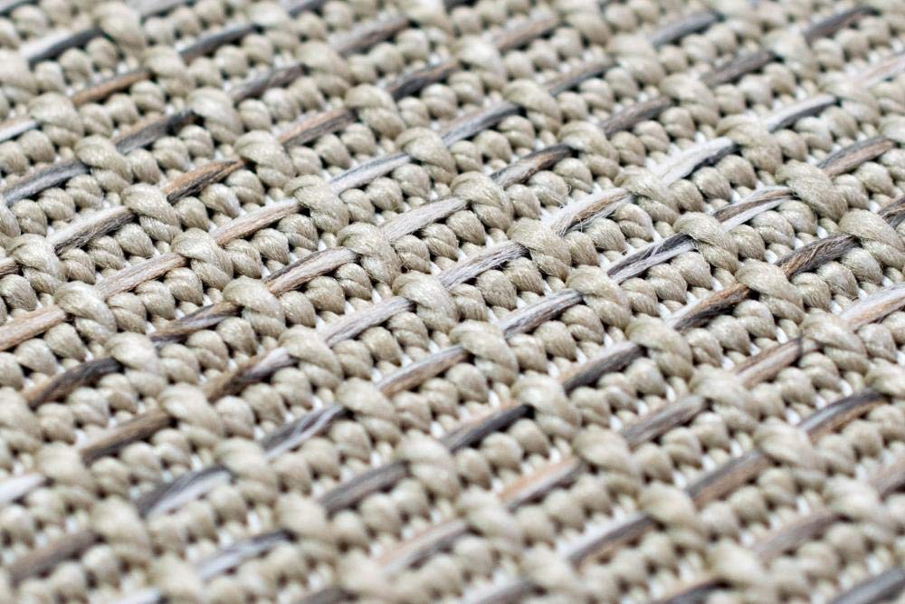 CARPETIA Tapis Sisal Intérieure & Extérieure Balcon Cuisine Terrasse Salle de Séjour - Beige Gris Größe 140x200 cm