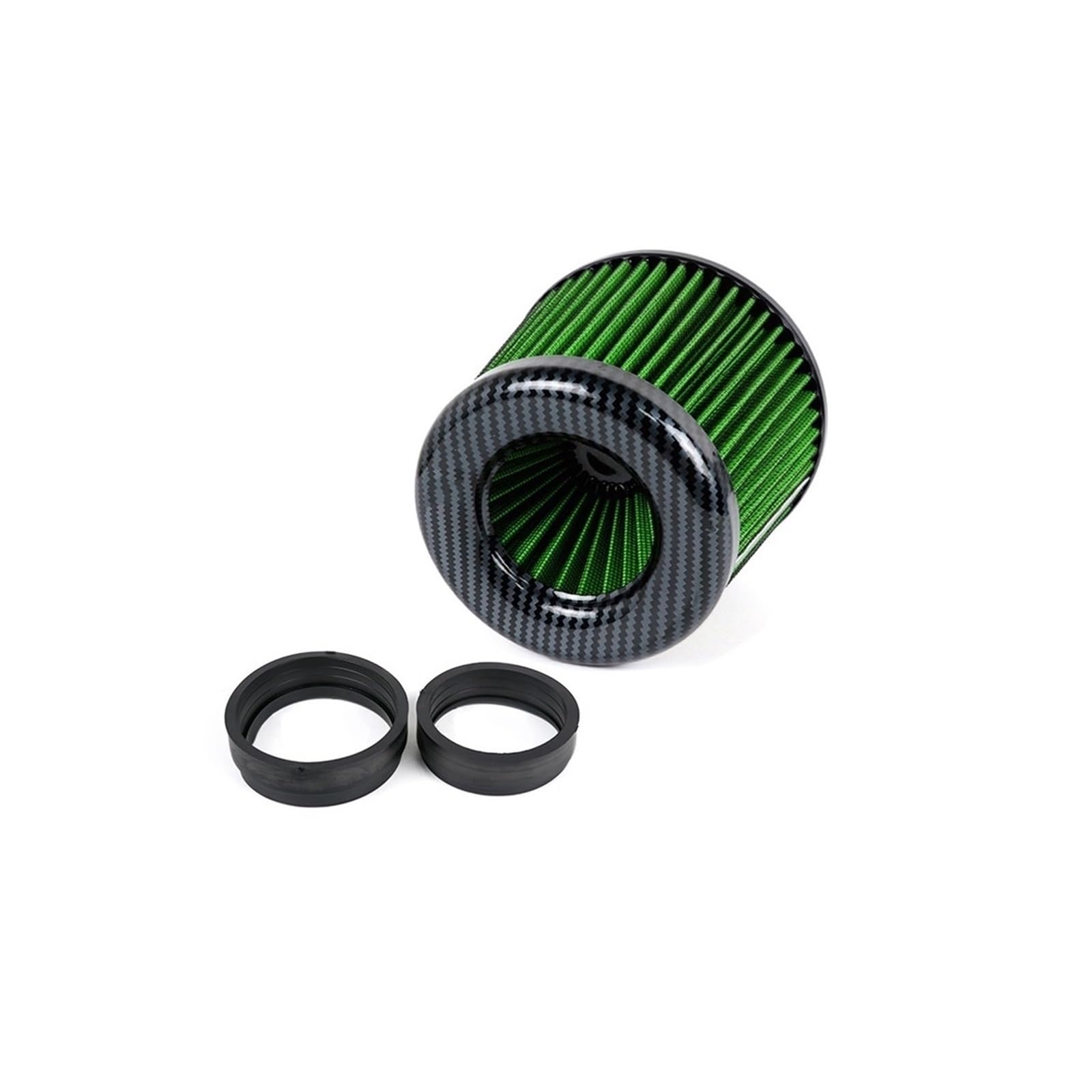 Filtr powietrza silnika 4/3,5/3 cala Carbon Look Fit For Style Super Power Filtr powietrza High Flow Calibre Czyścik dolotu Głowica grzybkowa(K101 Green)