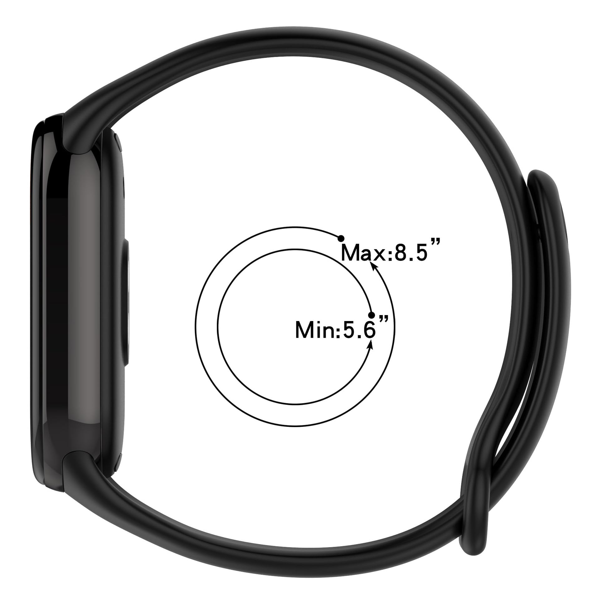 Silikon Armband Für Xiaomi Smart Band 10/8/9 – Sportarmband Wasserdicht & Bequem – Mit Aluminiumschnalle, Einfacher Wechsel