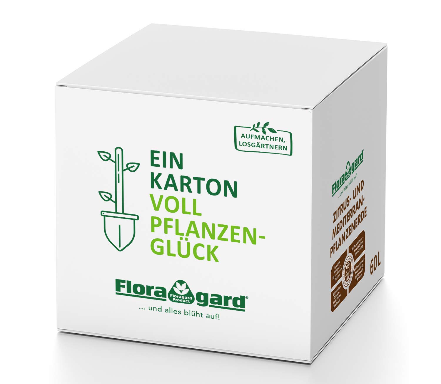 Floragard Zitrus- und Mediterranpflanzenerde in der Box, b, 60 Liter & Blähton Tongranulat zur Drainage - Hydrokultursubstrat - für Pflanzkästen, Kübel oder Töpfe - 50 L