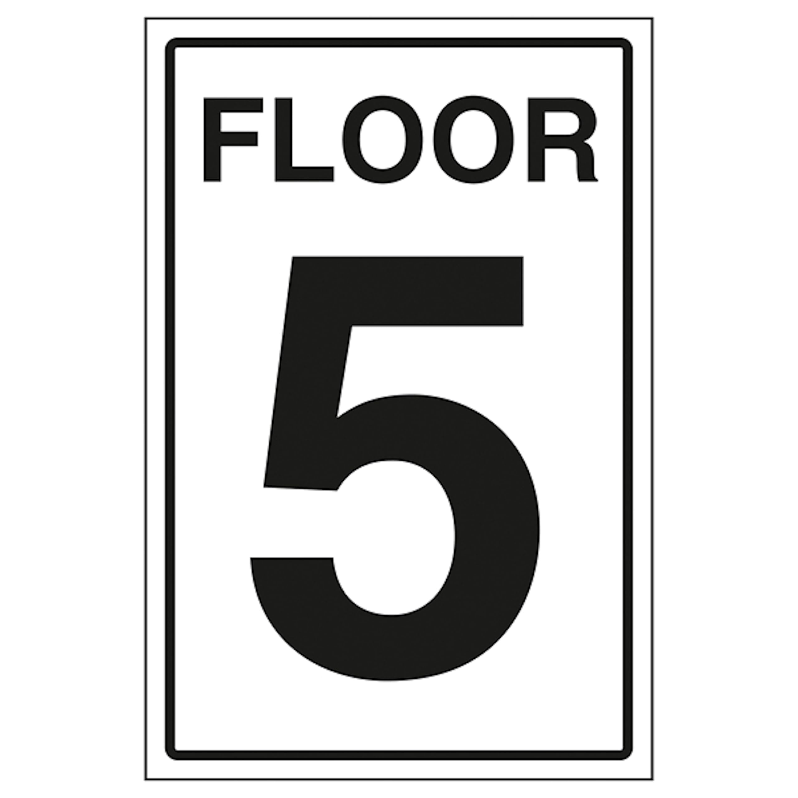 V Safety Floor 5 200 x 300mm - 2mm Rigid Plastic Safety Sign