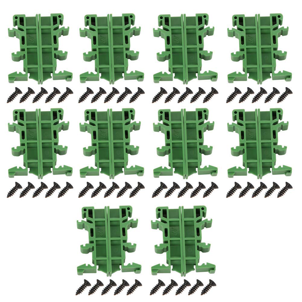 20 Adaptateurs Pour Rail DIN 35 Mm - Support PCB - Clip De Montage - Avec 40 Vis - Noir