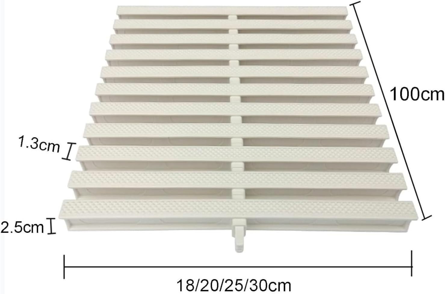 Rejilla de desagüe de PVC para Piscinas - Rejilla de canaleta de rebosadero de 30 cm para un Drenaje eficaz y para Evitar obstrucciones.