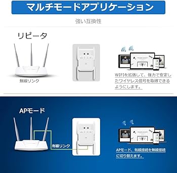 Amazon.co.jp: WiFi 中継機 最強 WiFi 無線LAN 中継機 11ac/n/a