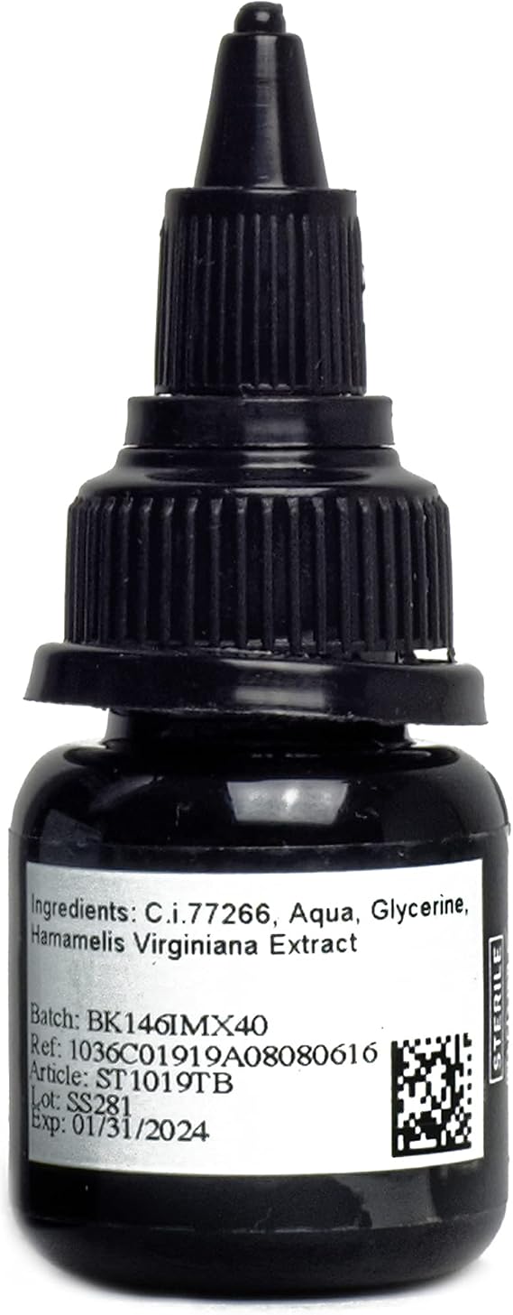 Intenze Tattoo Ink - True Black - 1/2oz Bottle
