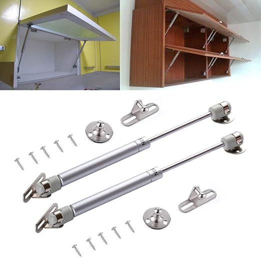 [2 Pack] Lift Support,Gas Strut,Soft Close Hinges,120N/26lb/12KGGas