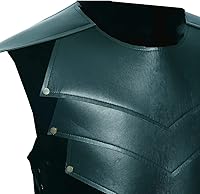 Vista 19 de Pexlaxy Chalecos medievales sin mangas para hombre, disfraz renacentista victoriano, chalecos Marrón