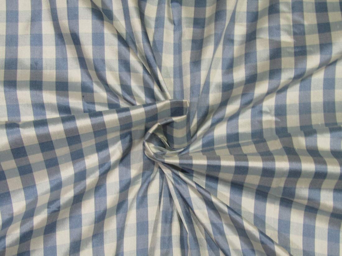Tissu en soie Dupioni bleu DUPC108 pour rideaux et décoration d'intérieur chic