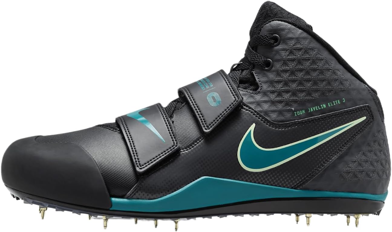 Nike Zoom Javelin Elite 3 Track & Field Throwing Spikes (FZ9626-001, Black/Electric Algae/Vapor Green/Bright Spruce) Size 11