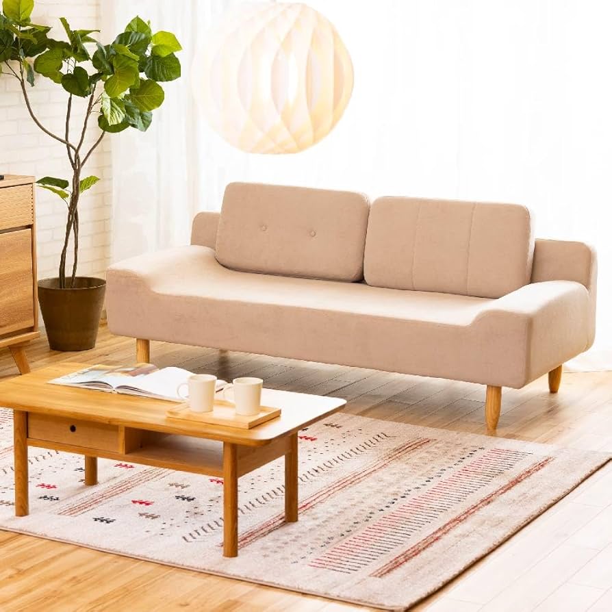 Amazon｜3人掛けソファ カジュアルソファ ベリーヌ (アイボリー