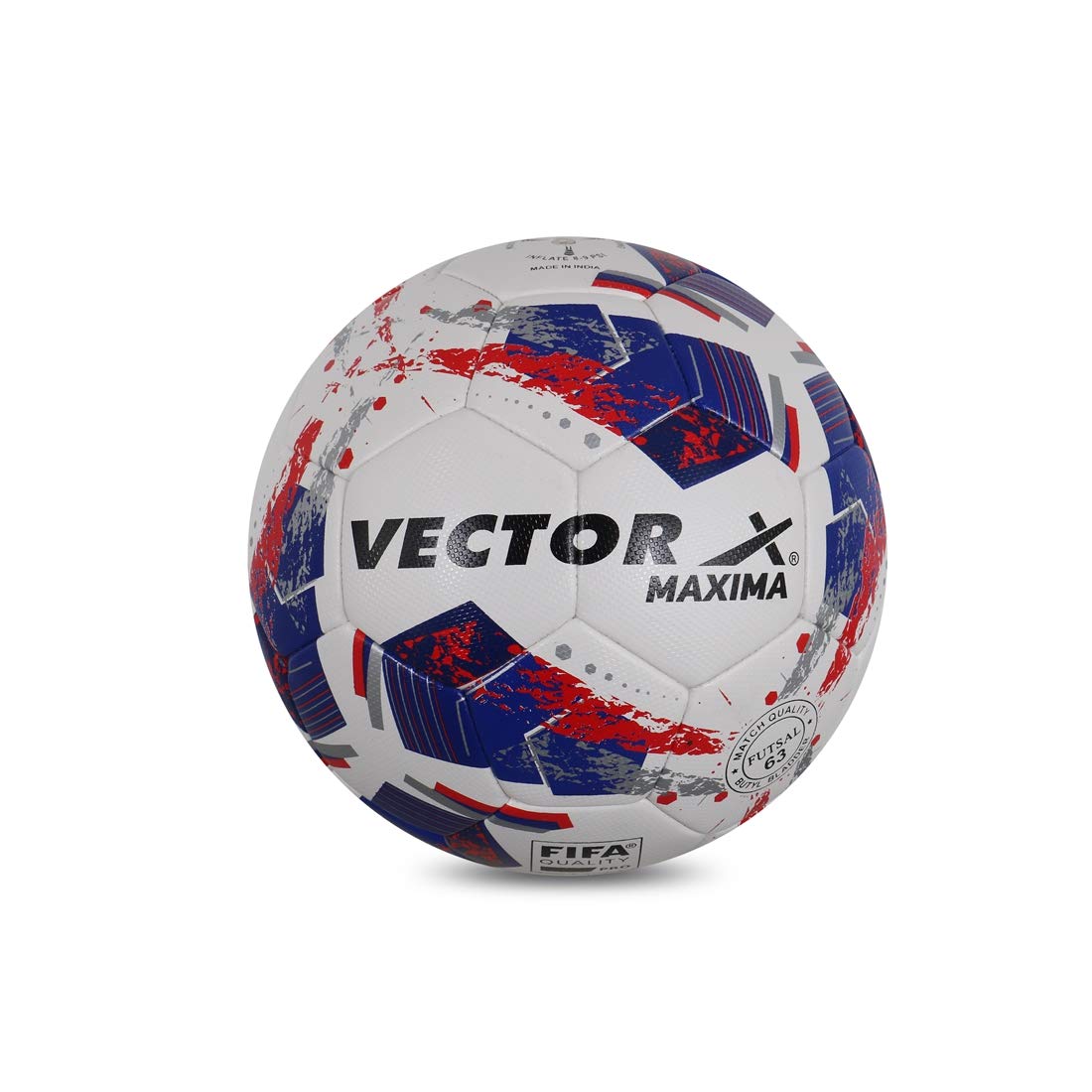 Vector X 32 Panel Maxima Rubber Thermo Fused FIFA Approved Indoor/Outdoor Football with Butyl Bladder, Multicolor, Size 4, Suitable for Match and Training for Adut and Kids 10-14 Years