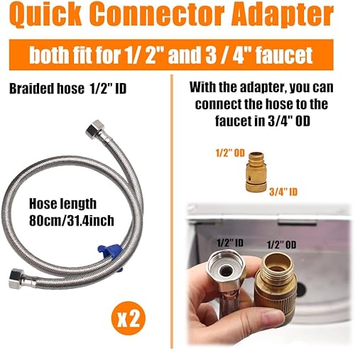 Miniatura 4 de Tazón automático de agua potable para animales con válvula de flotador y orificio de drenaje, dispensador de ganado de acero inoxidable 304, kits de