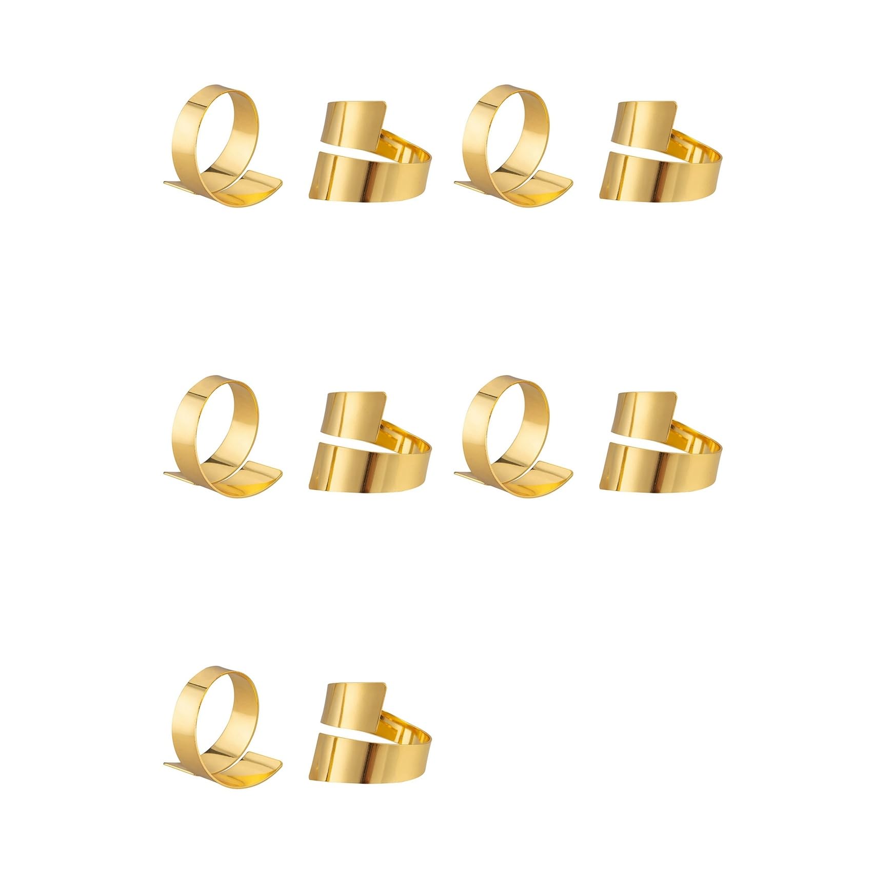 Aundhegrtt 40 Pcs Napkin Rings Handcrafted Dinner Table Napkin Holders Alloy Napkin Rings for Wedding Party Napkin Rings (Gold)