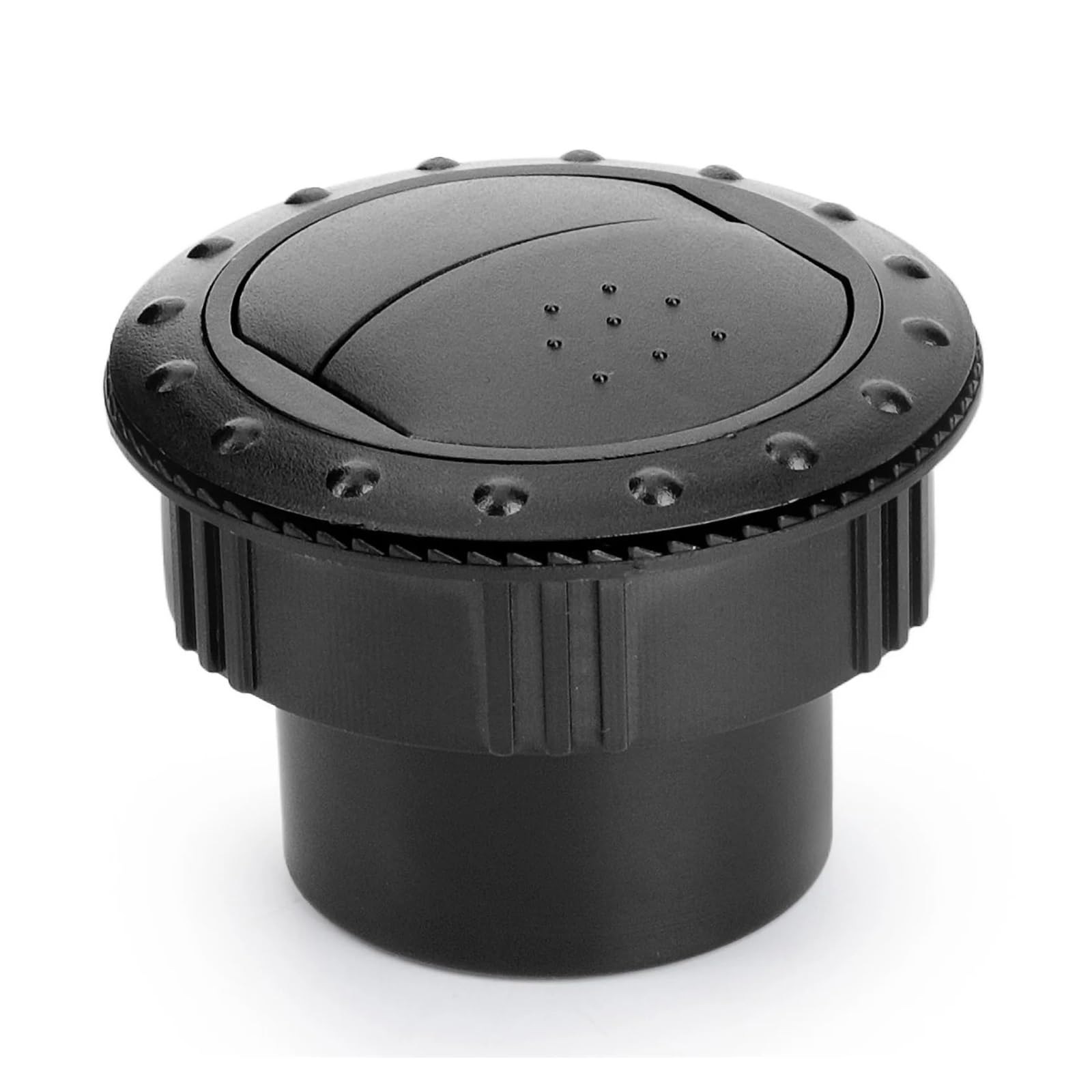 Car AC Vents 65MM Car Dashboard Air Conditioner Vent Universal 2.55 Inch Knob Type Rotation Outlet For Bus RV Camper ATV A/C Rear Air Vents(Black)