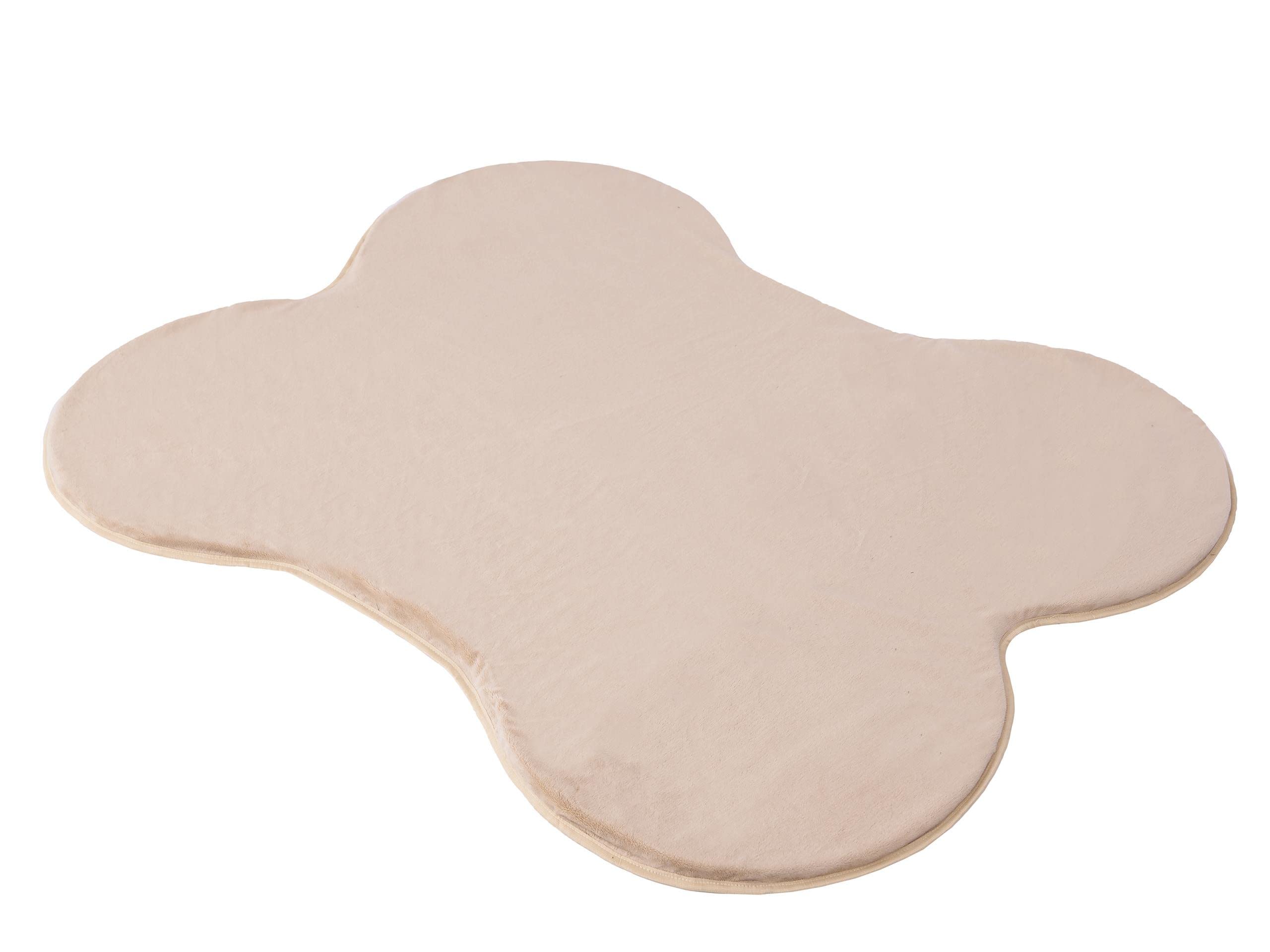 Colchoneta para perros, colchón, cojín, cojín para perros, cama para mascotas, sofá, cama para animales, cama suave, tamaño: L – 105 x 80 cm, color beige