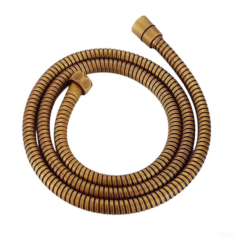 Vintage mosiężna głowica prysznicowa wysokociśnieniowa zdejmowana wąż 150 cm oszczędzająca wodę elegancka oprawa łazienkowa styl retro i stylowe akcesorium prysznicowe