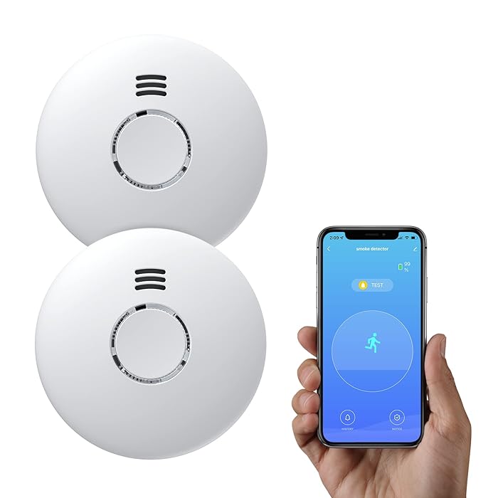 Buy Ecoey WiFi Smoke Detector , WiFi Smoke Alarm with Photoelectric