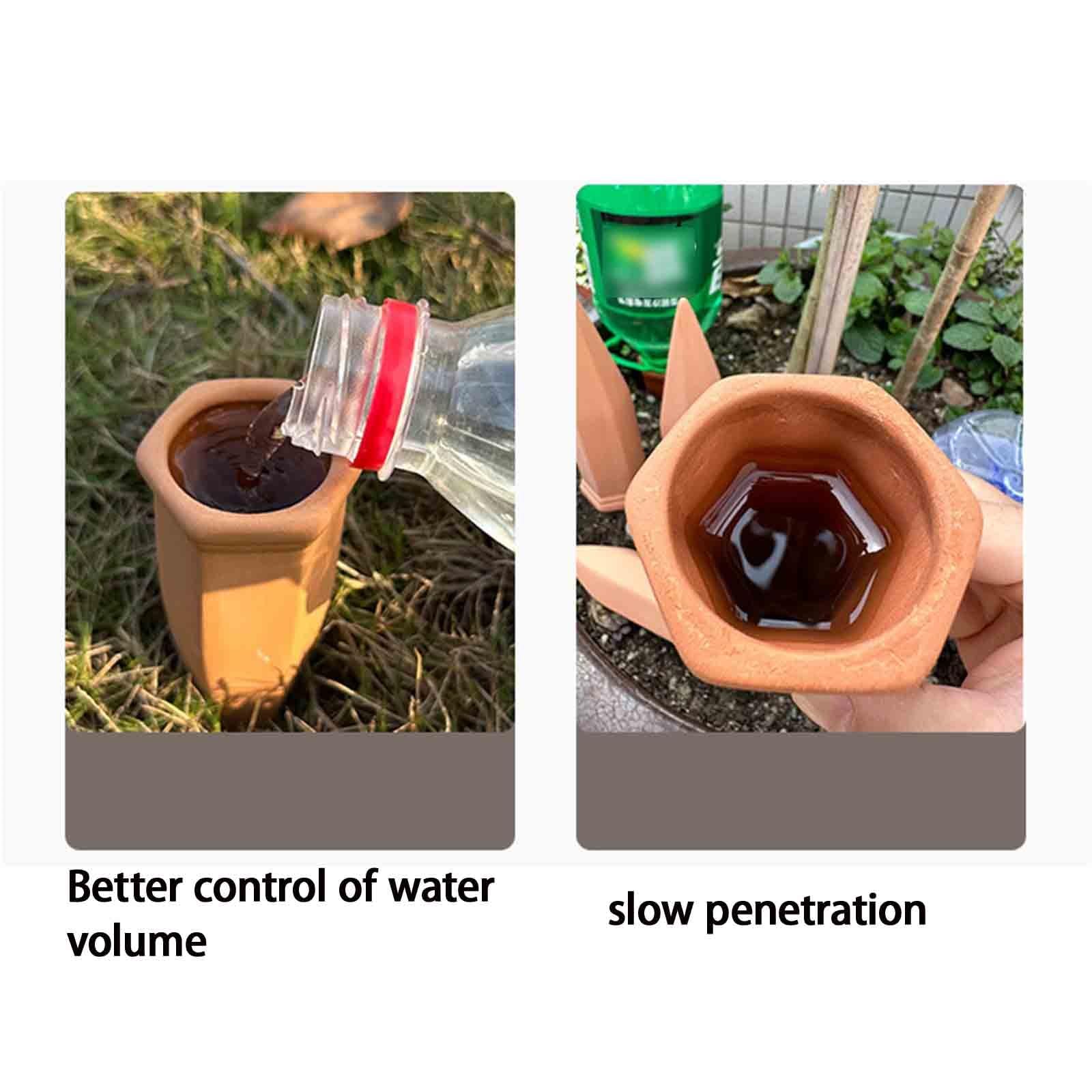 Tonkegel Bewässerung Passend Für Weinflaschen Bewässerungskugeln Gemüse Gartenarbeit Langsame Freisetzung Wasserspender Pflanzen Automatisch Pflege(10pcs,Gelb)