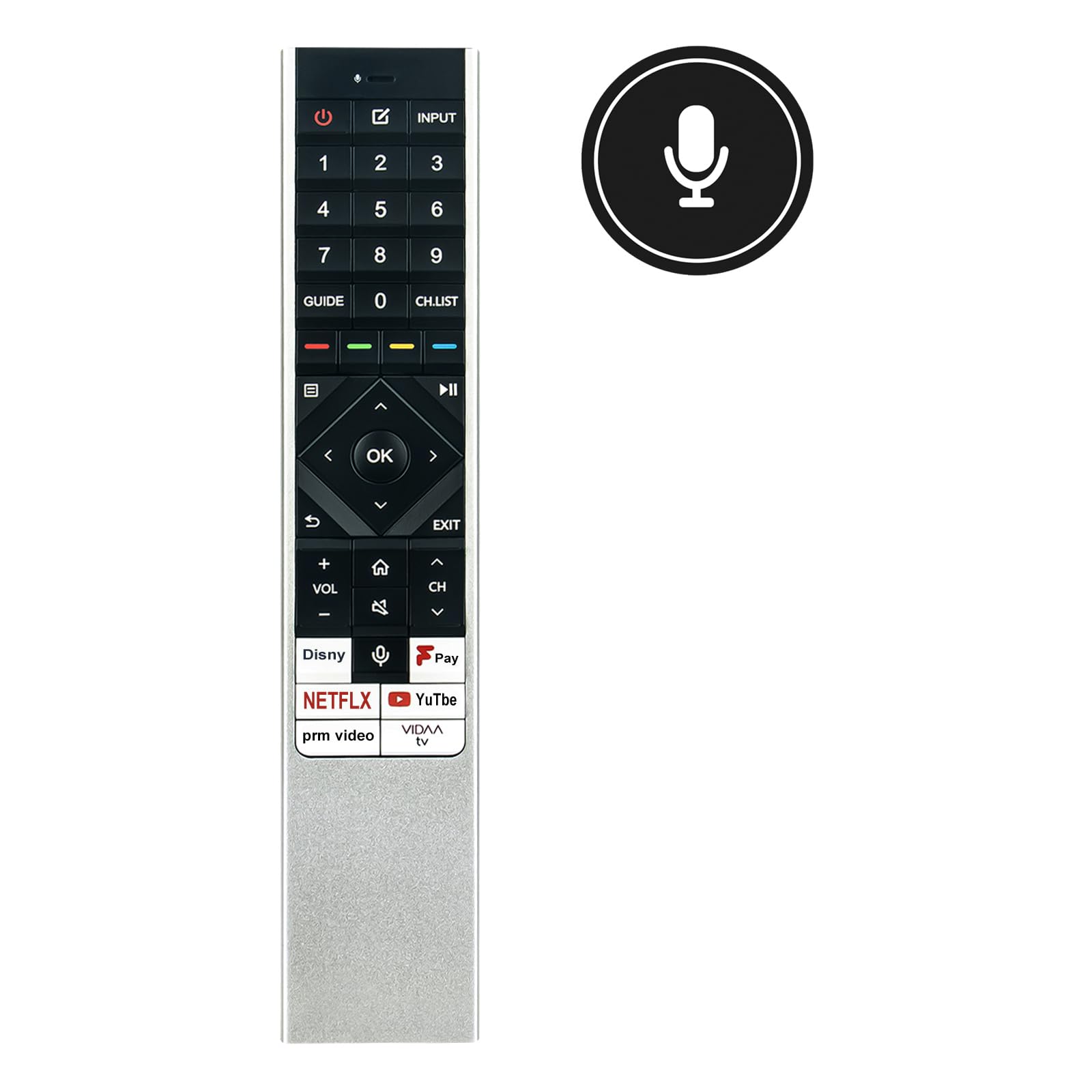 AULCMEET ERF6P64H ERF6B64H New Replacement Voice Remote Control fit for Hisense HD Mini LED TV 55U79KQ 65U79KQ 75U79KQ 55U8KQ 65U8KQ 75U88KQ 75U89KQ 75U8KQTUK - Image 2