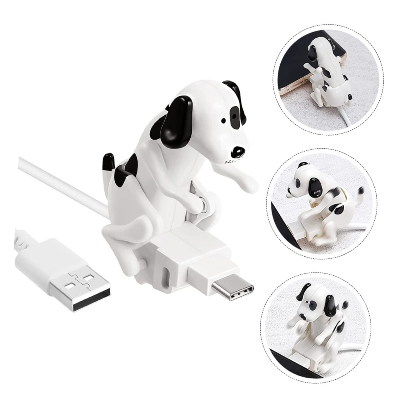 OSALADI 4pezzi Cavo Di Ricarica Tipo-c Forma Di Cagnolino Divertente Adattatore Per Smartphone Di Ricarica Flessibile e Resistente Per Amici e Famiglia Stile Creativo e Pratico