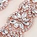 XINFANGXIU 2 PCS Bridal Wedding Applique Silver Crystals Rhinestones Beaded for Women Gown Evening Prom Clothes,2pcs