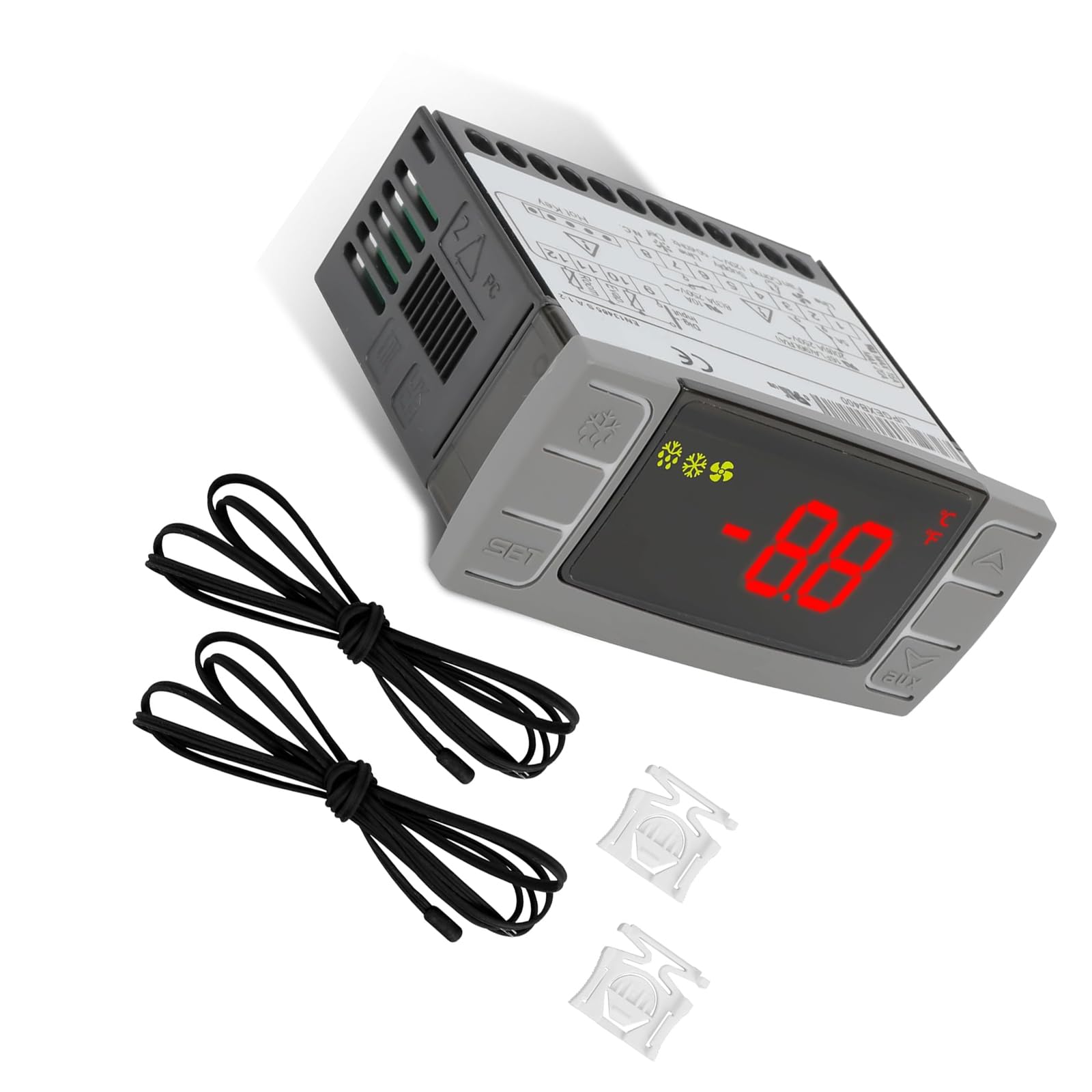 Probe Temperature Controller for Commercial Freezers Tiny Fridges with High Accuracy Sensors and Design Double Probe Temperature Controller