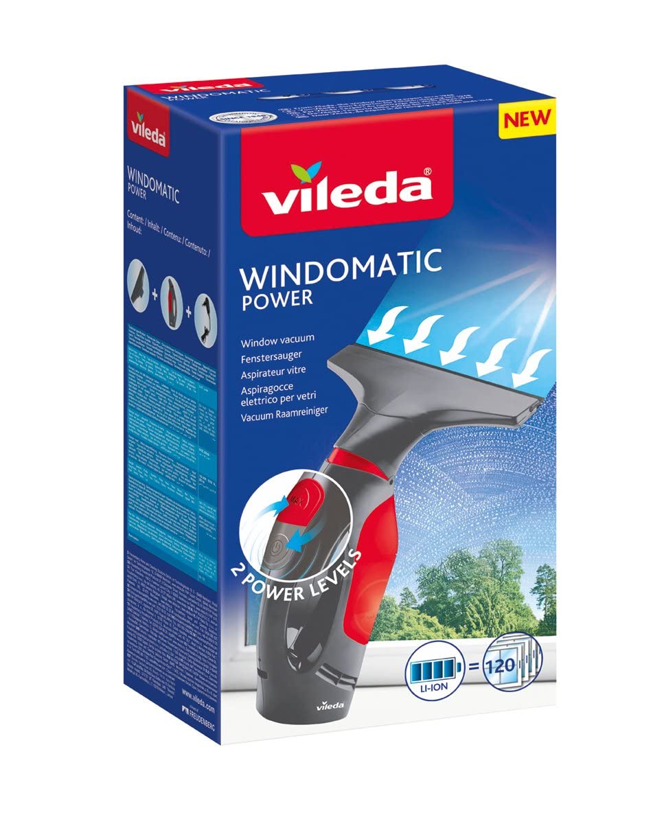 Vileda Fenstersauger Windowmatic Power Gris, Rot