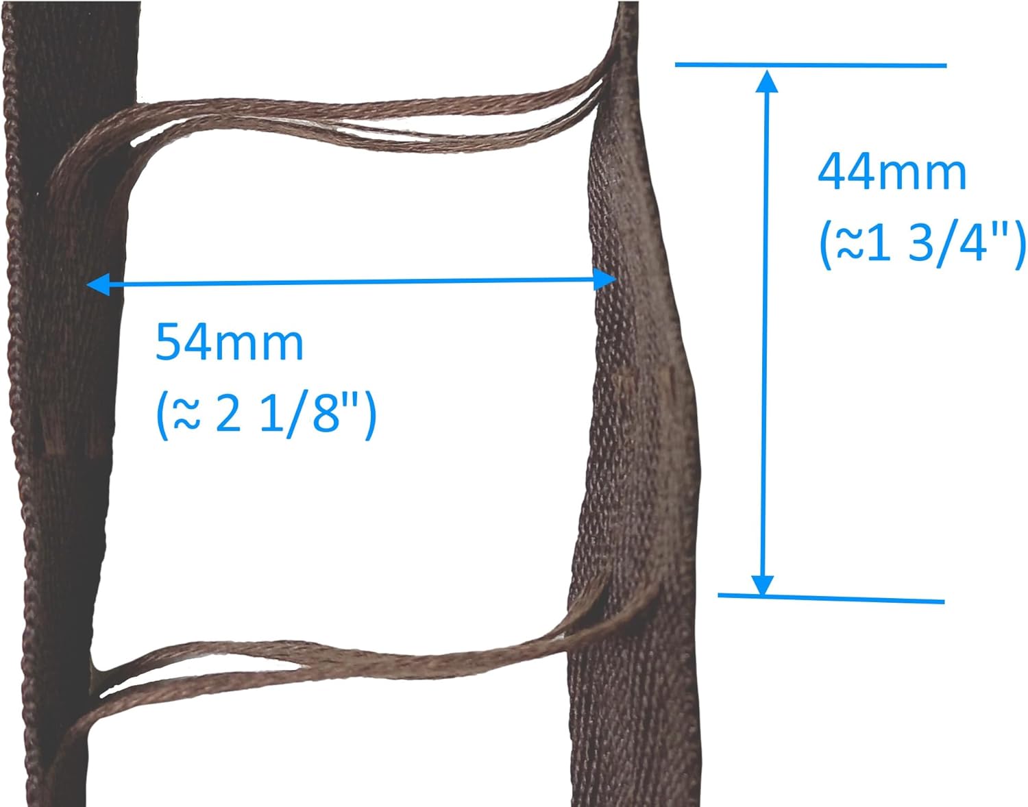 Venetian Blind Cloth Ladder Tape/Laddering Tape for 2” Blinds 25x44x54 mm-6 Colors (50 ft, Dark Walnut)