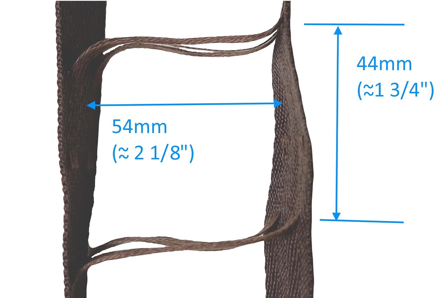 Venetian Blind Cloth Ladder Tape/Laddering Tape for 2” Blinds 25x44x54 mm-6 Colors (25 ft, Dark Walnut)