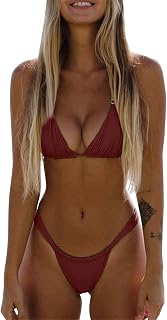 2025 - Bikini alto de dos piezas para mujer, corte de encaje sólido, sexy, traje de baño push Swimwears conjunto de tankinis con conjunto alto