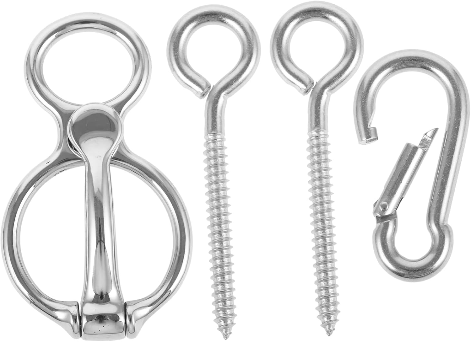 UPKOCH Stainless Steel Horse Tie Ring Release Set Safety Tie Blocker Ring Horse Training Equipment