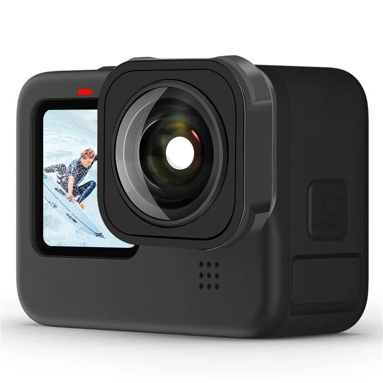 Compatible con GoPro Hero 12/11/9/Mini - MAX Lens Mod 155° Ultra Gran Angular con Estabilización,Accesorios