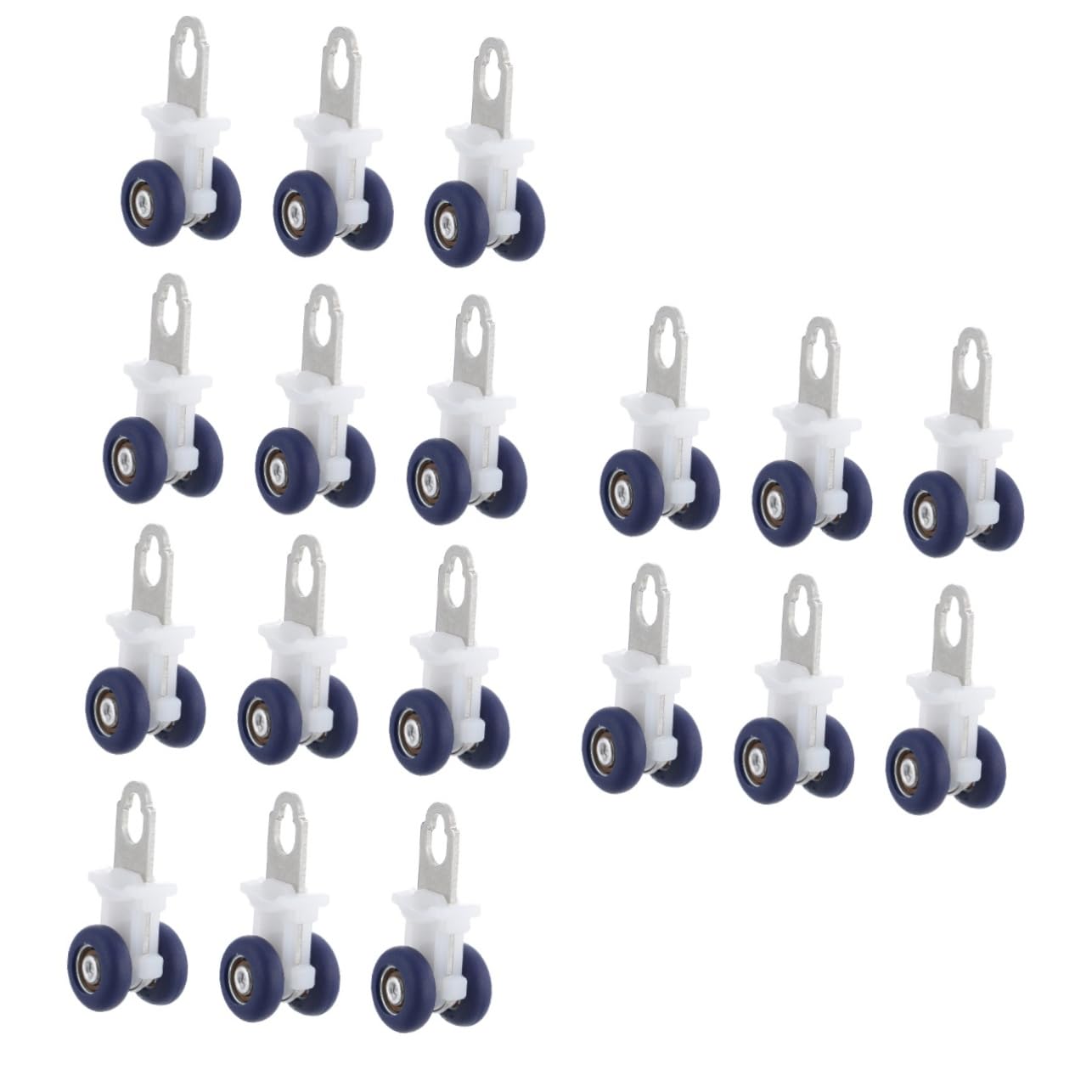 18 Pcs Track Pulley Curtains Roller Glider Screen Ceiling Curtain Roller Track Curtain Rod Hooks Swish Curtain Track Curtain Glider Curtain Track Glider Hooks Blue Stainless Steel