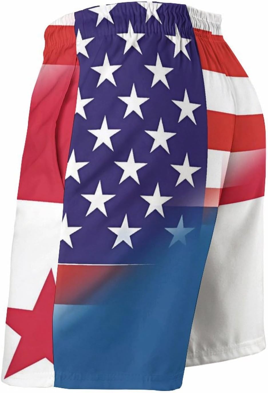 US Panama Combined Flag Casual Men's Swim Trunks Novelty Summer Beach Shorts Swimwear with Pocket