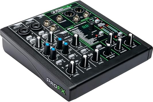 Mackie ProFX6v3 6-Channel Sound Reinforcement Mixer with Built-In FX, Gator Cases G-MIXERBAG-1212 Mixer Bag & Stereo Cable 10' Bundle