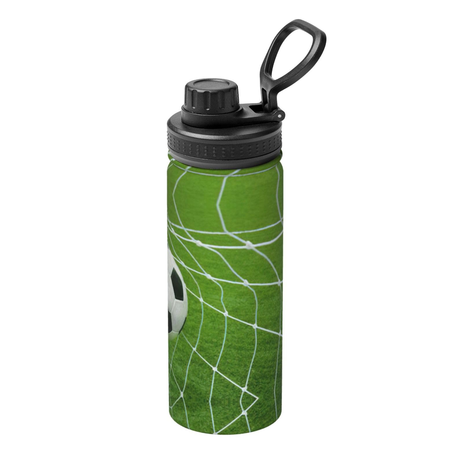 Kfjghhl Insulated Stainless Green Grass Soccer Steel Water Bottle For Sport Gym Travel Leak Camping Hiking Hydration