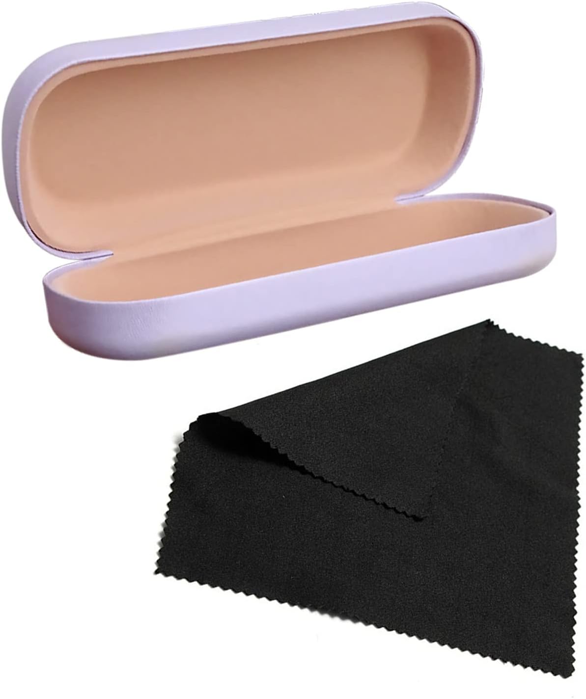 MEZOO Hard Shell Glasses Case, Portable Eyeglasses Case with Microfiber Cloth, Sunglasses case for Men Women Student