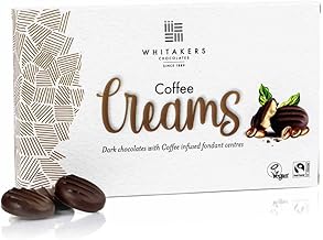 Whitakers Chocolate Dark Chocolate Coffee Creams 150g – 15 Pieces