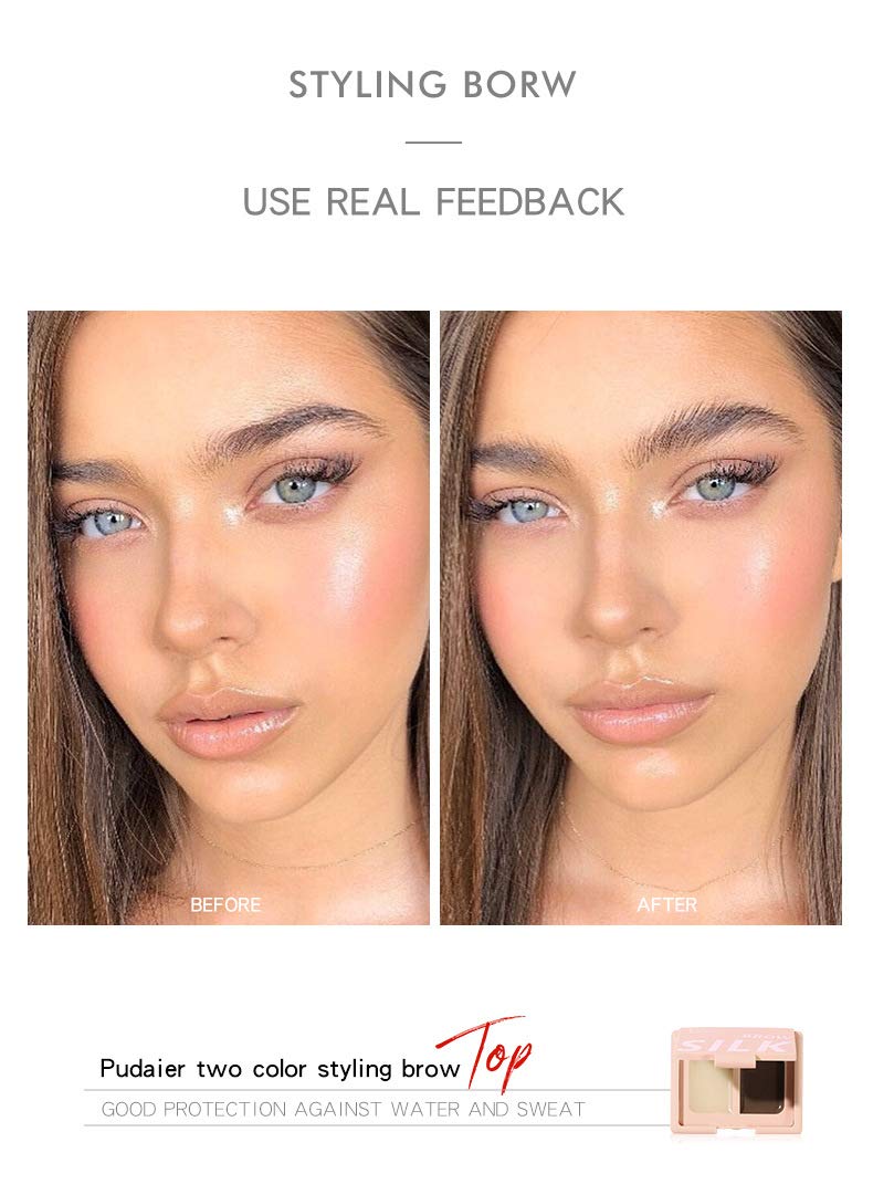 2 Colors Brow Powder for Eyebrows, Natural Eyebrow Powder for Brow Dye and Fixing Help Enhance & Define Brows, 2 color eyebrow palette makeup, eye makeup set, Eye Brow Powder Palette (Brownness) 2 Colors Brow Powder for Eyebrows, Natural Eyebrow Powder for Brow Dye and Fixing Help Enhance & Define Brows, 2 color eyebrow palette makeup, eye makeup set, Eye Brow Powder Palette (Brownness)