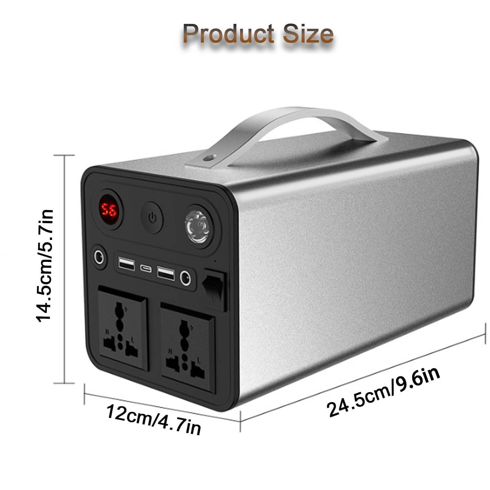 Centrale électrique Portable 300 W 90 000 mAh - 6 Ports de Sortie - Batterie Externe pour Camping, Voyage, Aventure en Plein air et Alimentation de Secours