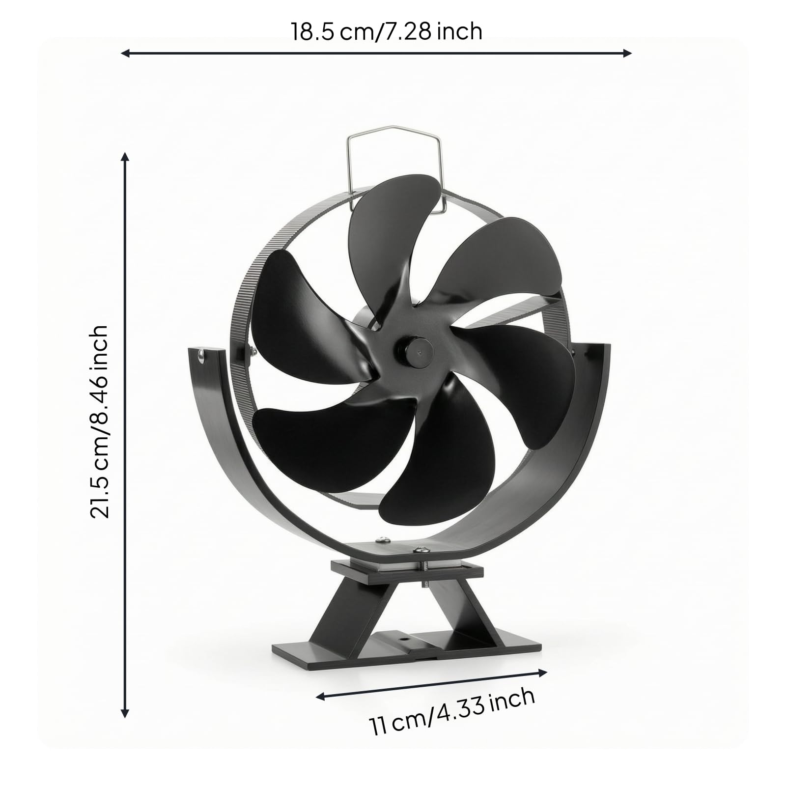 Ventilador con Alimentación Térmica Ajustable Ventilador Autoalimentado bajo Ruido para Chimenea, Xz136 6-Blade