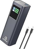 GrnOasE 27000mAh 140W Power Bank PD 3.1 Laptop Charger, Smart Display, 99Wh Flight-Safe for MacBook, iPhone 16/17, Samsung - Dark Gray