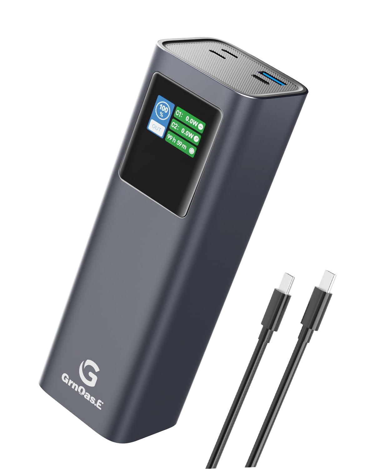 27000mAh Power Bank, 140W Laptop Portable Charger with PD 3.1 Fast Charging, Smart Sisplay, 99Wh Battery Bank for MacBook Pro/Air, iPad Pro, iPhone17/16 Series, Samsung and More(Dark Gray)