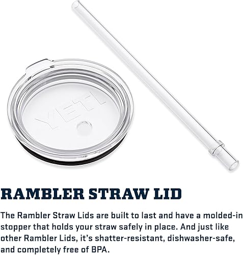 Miniatura 323 de YETI Rambler - Vaso de viaje con asa y tapa con popote, 35 onzas, vaso de agua de viaje, con asa, acero inoxidable, color blanco
