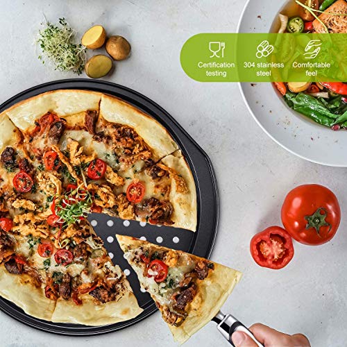 image for Alices Latest 14 Inch Nonstick Carbon Steel Pizza Pan Bakeware with ho