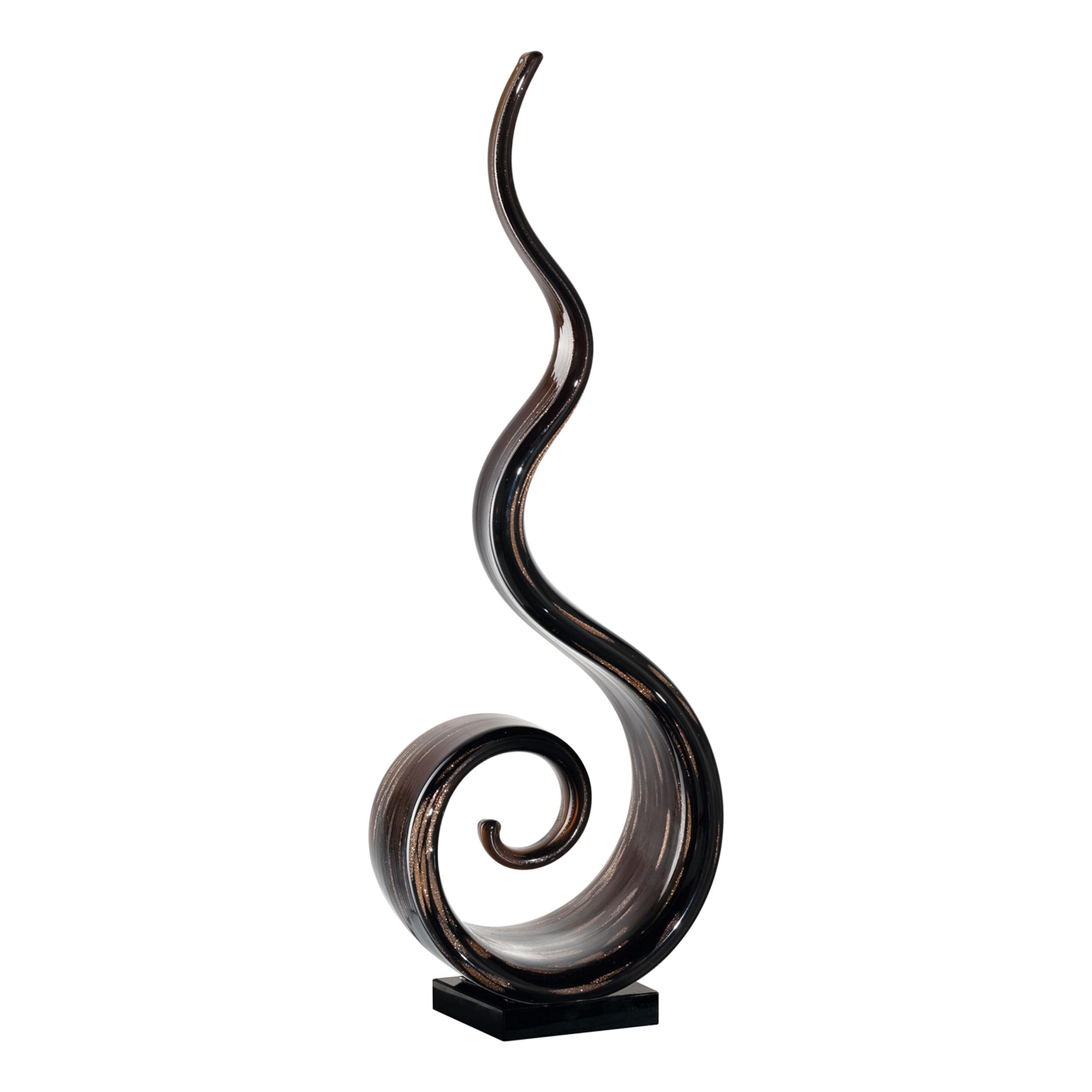 Objet de décoration en verre noir Leonardo Casolare 40 cm idée cadeau pendaison de crémaillère