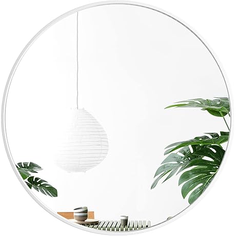 White Round Mirror: Illuminating Elegance for Modern Spaces